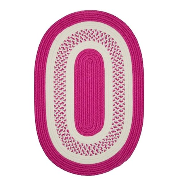 Colonial Mills Rug NT72R096X132 8 x 11 ft. Crescent Braided Rug Magenta