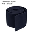 thumbnail image 2 of Uxcell Twill Elastic Band Double Side 3" Flat 2 Yard 1 Roll Flat Elastic Ribbon Cord Dark Blue for Sewing, Waistband, 2 of 6