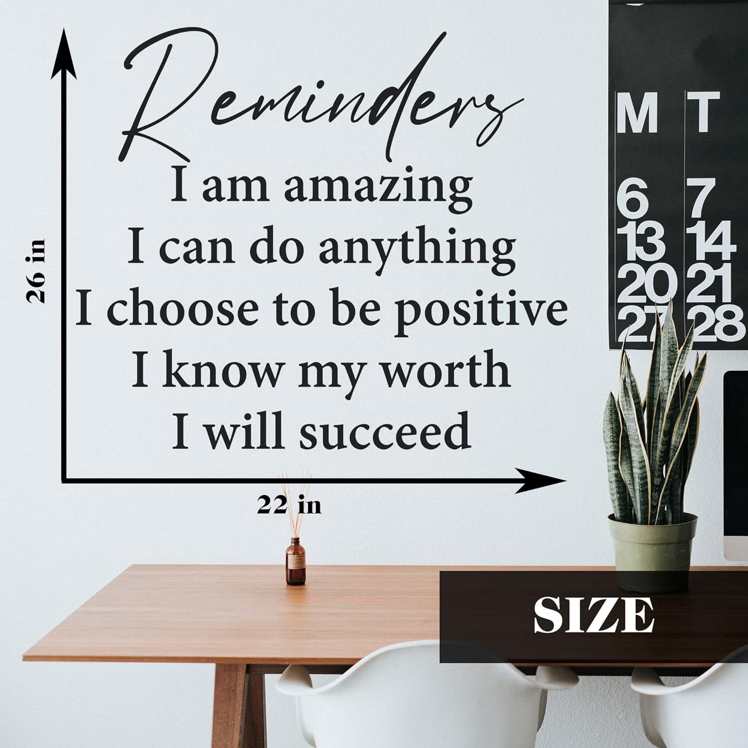 QTH Large Reminder I Am Amazing I Can Do Anything Wall Sticker Inspirational Wall Decal Motivational Office Decor Quote Wall Art Vinyl Wall Decal Classroom Gym Words Saying