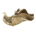thumbnail image 6 of DecMode 9" Asymmetrical Abstract Textured Folded Leaf Gold Aluminum Metal Decorative Bowl, 6 of 9