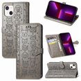 thumbnail image 2 of Funda Cartera FOXDOCK para iPhone 13 Mini , Flip PU con Relieve de Gatos y Perros, Tarjetero y Soporte, 2 of 6