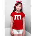 thumbnail image 3 of M Letter Funny Halloween Team Costume Youth T-shirt, Youth S, Red, 3 of 5