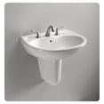 thumbnail image 6 of TOTO® Supreme® Oval Wall-Mount Bathroom Sink with CEFIONTECT and Shroud for 4 Inch Center Faucets, Sedona Beige - LHT241.4G#12, 6 of 6