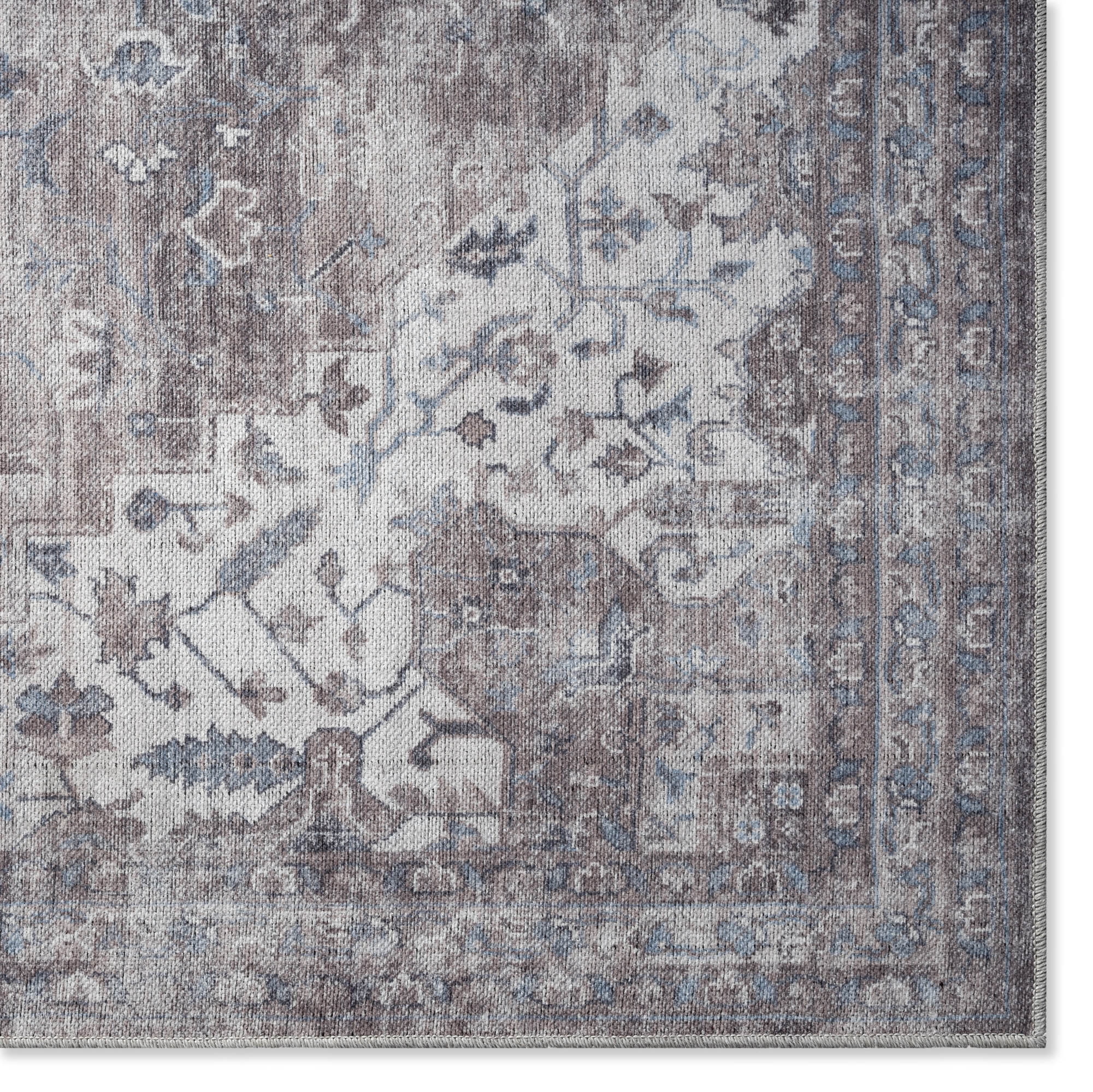 Everwash™ Callaghan Esther Bohemian Medallion Machine Washable Area Rug, Grey, 3'11"x5'6"