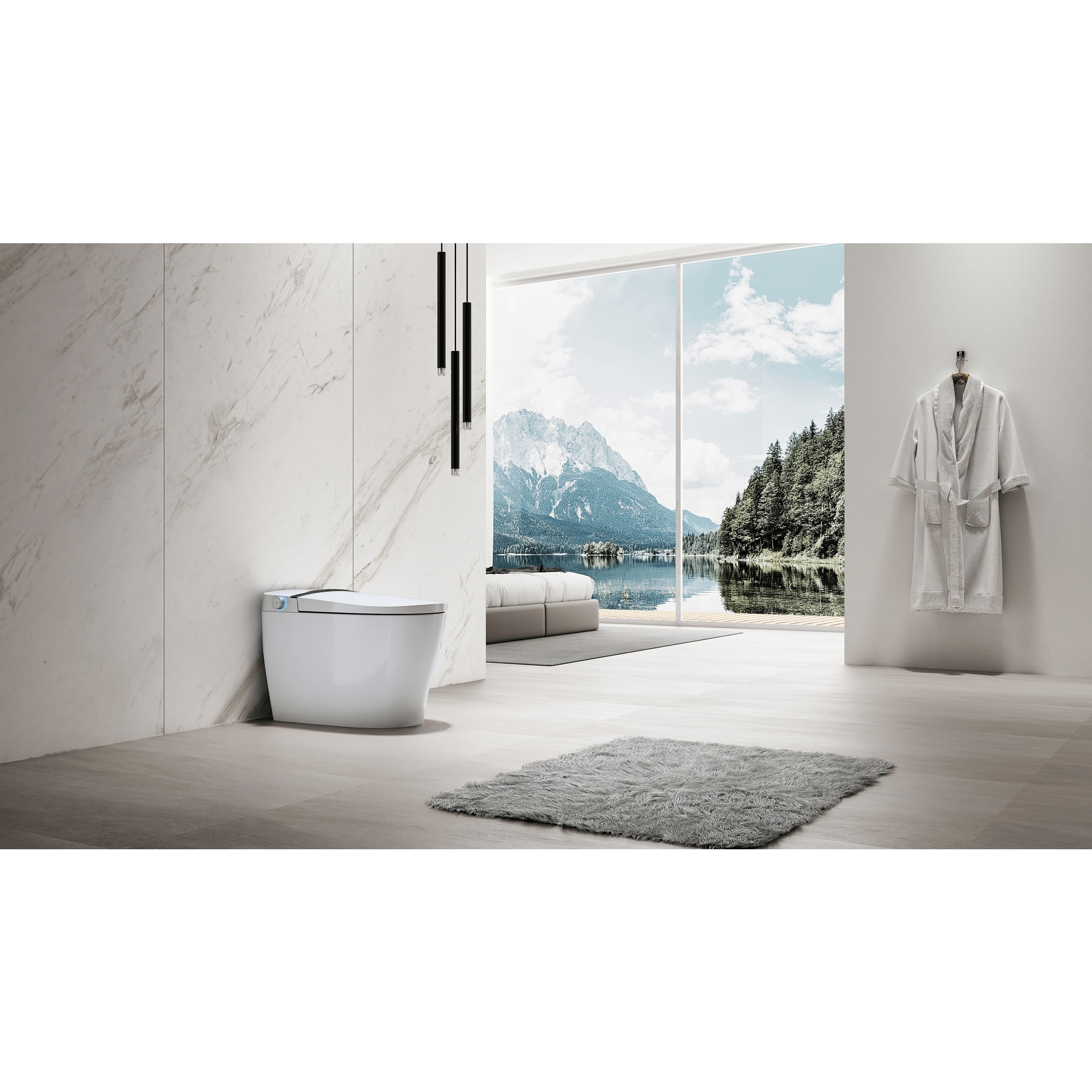 Kingston Brass VSC3992 Upton Smart Toilet, White