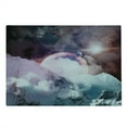 thumbnail image 2 of Outer Space Cutting Board, Planets in Space Natural Scenery Galaxy Print, Decorative Tempered Glass Cutting and Serving Board, Large Size, Dried Rose Pale Pink, by Ambesonne, 2 of 5