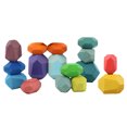 thumbnail image 4 of Shisuyan 16pcs Stacked Stones Wooden Building Blocks Set for Curiosity Attraction and Hand-eye Coordination Training, 4 of 8