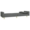 thumbnail image 3 of vidaXL Canapé-Lit 2 Places avec Pouf Tissu Gris Foncé, 3 of 5