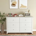 thumbnail image 4 of TrumanPick White Dresser for Bedroom 6 Drawer Double Dresser Chest of Drawers for Bedroom Living Room, 4 of 4