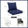 thumbnail image 2 of Juego de cojines para asiento exterior Favoyard impermeable 56x56 cm, 2 of 6