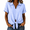 Light Blue, variant on Dpjklzsn Women's Cotton Linen Tie Front Shirt, Short Sleeve Collared Summer Blouse