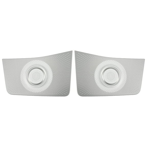 Unique Bargains Pair Dashboard Speaker Frame Cover Trim Car Audio Speaker Grille for Ford Bronco 2021-2023 Silver Tone