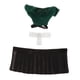 thumbnail image 2 of Traje de muñeca para niñas a escala 1:6, decoración de cosplay para figuras de 12 pulgadas, figura de acción coleccionable conjunto superior verde, 2 of 9