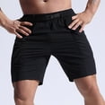 thumbnail image 5 of AXXD Mens Gym Shorts Black Summer Casual Fashion Sports Quick-dry Elastic Side Pocket Mid-waist Shorts Clearance, 5 of 7