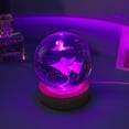 thumbnail image 3 of 3d Glowing Crystal Ball Night Light Ornament Creative Coloful Night Scene Lamp With Base For Home Decor Gift, 3 of 9