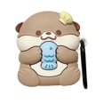 thumbnail image 1 of Conjunto de Carcasa Protectora de Silicona con Diseño de Nutria Tridimensional de , Anticaídas y Antiarañazos para, 1 of 8