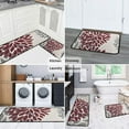 thumbnail image 5 of Red and Gray Floral Pattern Kitchen Rugs Sets Of 2,Anti Fatigue Kitchen Mat Rugs Non Slip Washable,Decorative Kitchen Floor Mats for Kitchen,Sink,Laundry,17"X30"+17"X47", 5 of 7