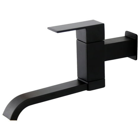 

G1/2Inch Bathroom Basin Faucet Cold Water Faucet Waterfall Spout Sink Faucet -Black