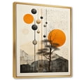 thumbnail image 2 of Designart "Minimalist Oasis Orange and Beige Mid Century" Abstract Still Lifes Floater Framed Canvas Print, 2 of 7