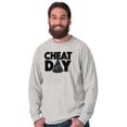 thumbnail image 5 of Cheat Day Pizza Fitness Food Craving Long Sleeve TShirt Men Women Brisco Brands M, 5 of 6