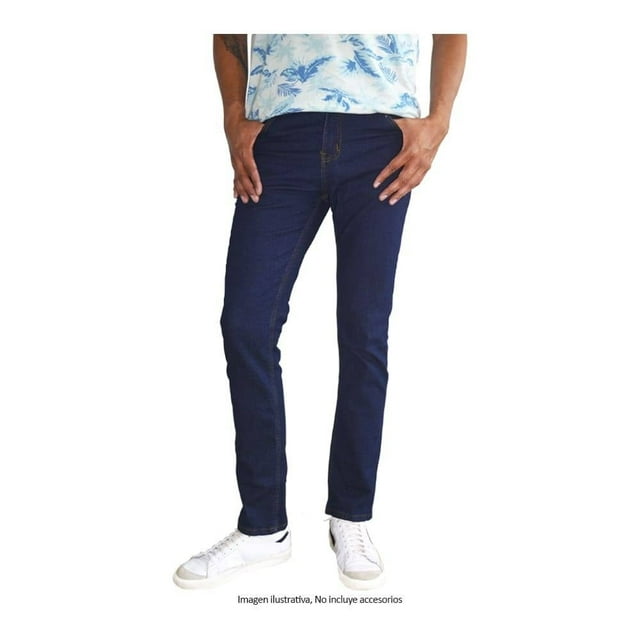 Jeans George para Hombre, Slim Fit Azul Oscuro Talla 36