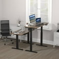 thumbnail image 3 of SHW 55 Inch Large Electric Height Adjustable Computer Standing Desk, Rustic Brown, 3 of 5