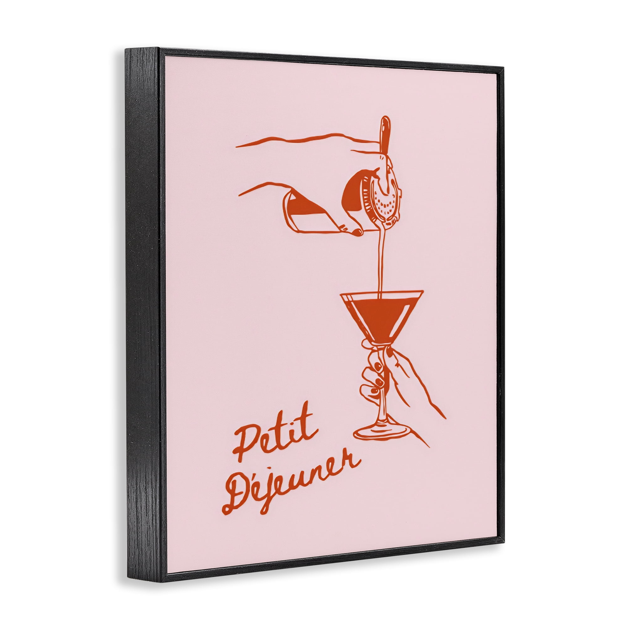 Stupell Industries Pouring Brunch Cocktail Black Framed Giclee Art, design by The Prints Vibe