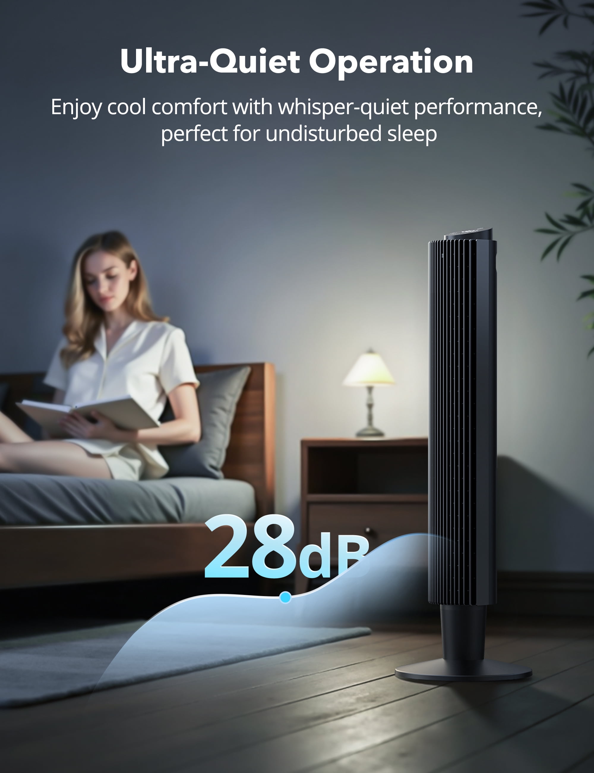 TaoTronics Tower Fan, 42'' 90° Oscillating Quiet Standing Bladeless Fans with Remote, 25 ft/s Velocity, Height Adjustable, 5 Speeds 3 Modes, 12H Timer, Floor Fans for Bedroom, Home, Room