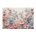 thumbnail image 2 of Ryvnso 3d Flower Paint Bathroom Shaggy Rugs Toilet Mat Soft Contour Rug, 2 of 9