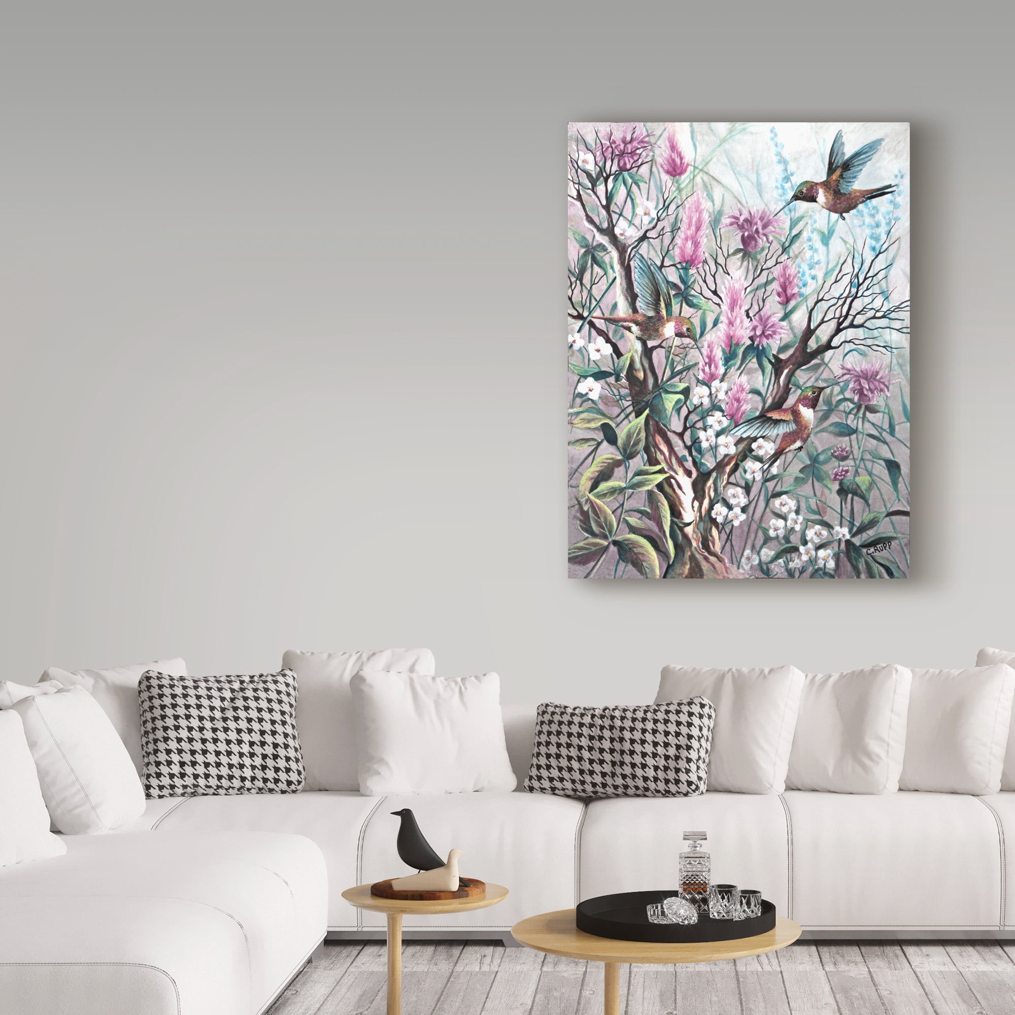 Trademark Fine Art 'Hummingbird Tapestry' Canvas Art by Carol J Rupp