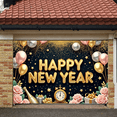 thumbnail image 4 of Gold Glitter Happy New Year Banner Pink Roses New Year Display Metallic Balloons Star Decorations Festive Backdrop for New Year Party Holiday Celebration Indoor Decoration, 4 of 8