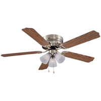 - 52In Antique Bronze 3 Light Hugger Ceiling Fan