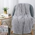 thumbnail image 6 of TWINNIS Super Soft Shaggy Long Faux Blanket, Washable Warm Throw Blanket for Couch Sofa Chair,50"x60",Light Gray, 6 of 7