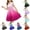 Hot Pink, variant on CYRBOKO Casual Dresses for Girls, Sleeveless Gradient Summer Princess Midi Dresses Hot Pink Size 7-8 T