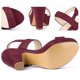 thumbnail image 3 of Sandalias de tacón cuadrado Perphy para mujer borgoña 41 con tira trasera y plataforma, 3 of 6