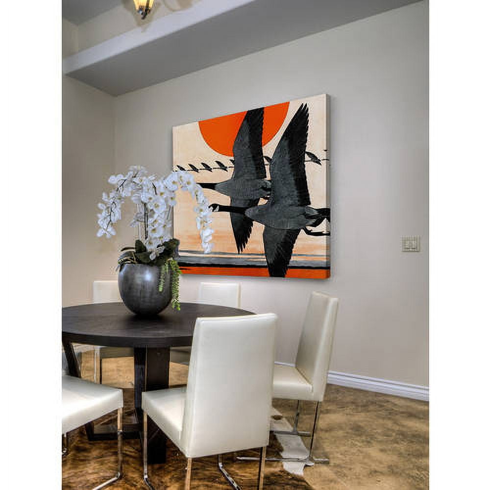 Marmont Hill - "Two Geese" Painting Print on Wrapped Canvas