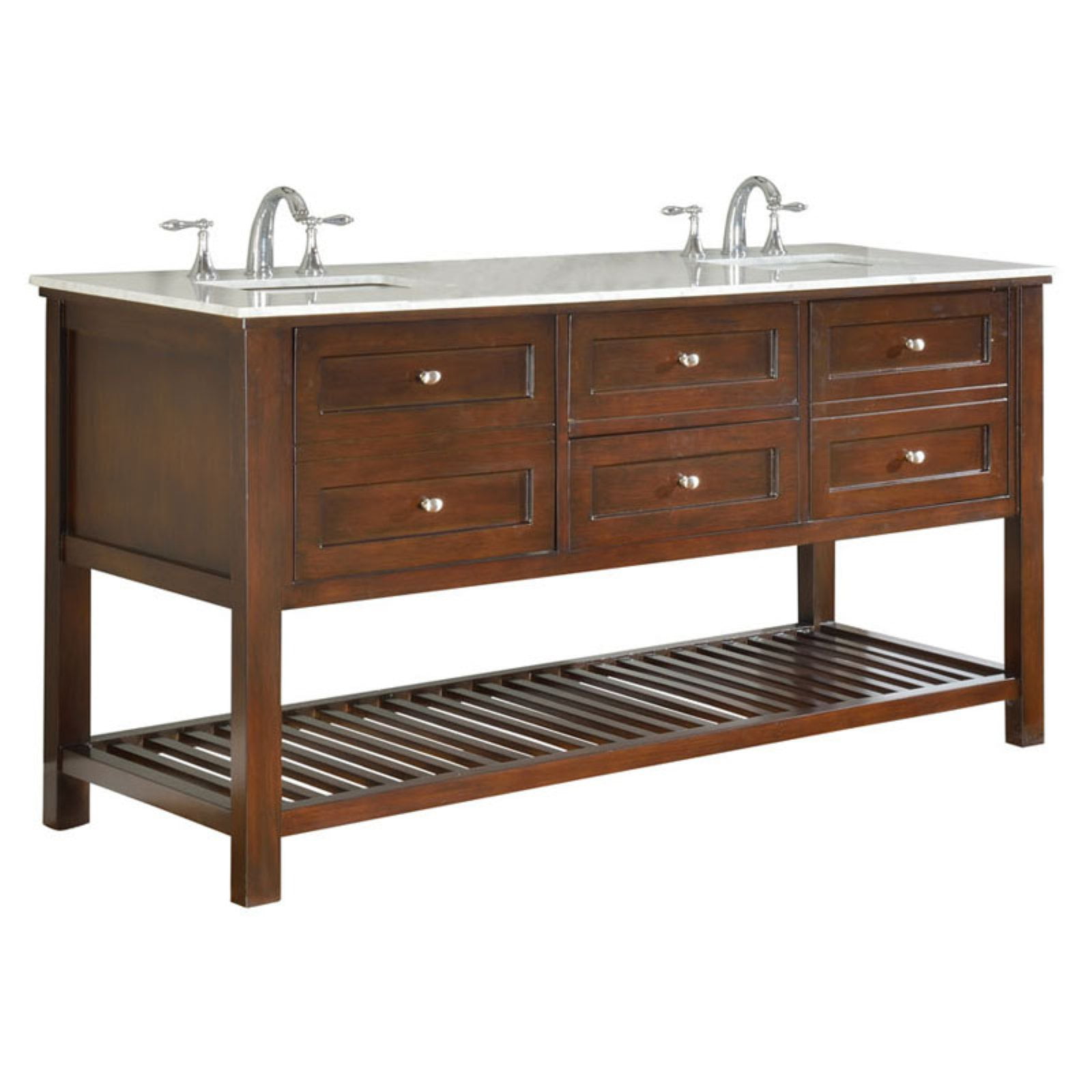 Direct Vanity Sink Mission Spa 70D6 70 in. Double Bathroom Vanity