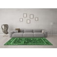 thumbnail image 3 of Ahgly Company Indoor Round Oriental Emerald Green Industrial Area Rugs, 7' Round, 3 of 4