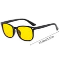 thumbnail image 2 of Retro Style Square Blue Light Blocking Glasses - Clear Lens, Lightweight Ergonomic, Reduces Eye Strain from Screens, Suitable for Work Study Leisure, 2 of 2