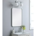 thumbnail image 3 of Elegant Lighting MR802030WH 20 x 30 in. Soft Corner Metal Rectangular Mirror, White, 3 of 4