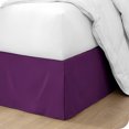 thumbnail image 1 of Bare Home Jupe de Lit Double Brossage - Premium 1800 Collection - Retombée de 15 Pouces - Grand Lit, Prune, 1 of 4