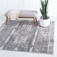 thumbnail image 1 of Unique Loom 3147198 4 x 4 ft. Depoe Portland Square Rug, Gray, 1 of 1