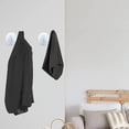 thumbnail image 5 of Zhuge Paquete de 4 ganchos para toallas de baño, soporte de pared de acero inoxidable, gancho para ropa, bata, baño, cocina, hotel, garaje (blanco), 5 of 5