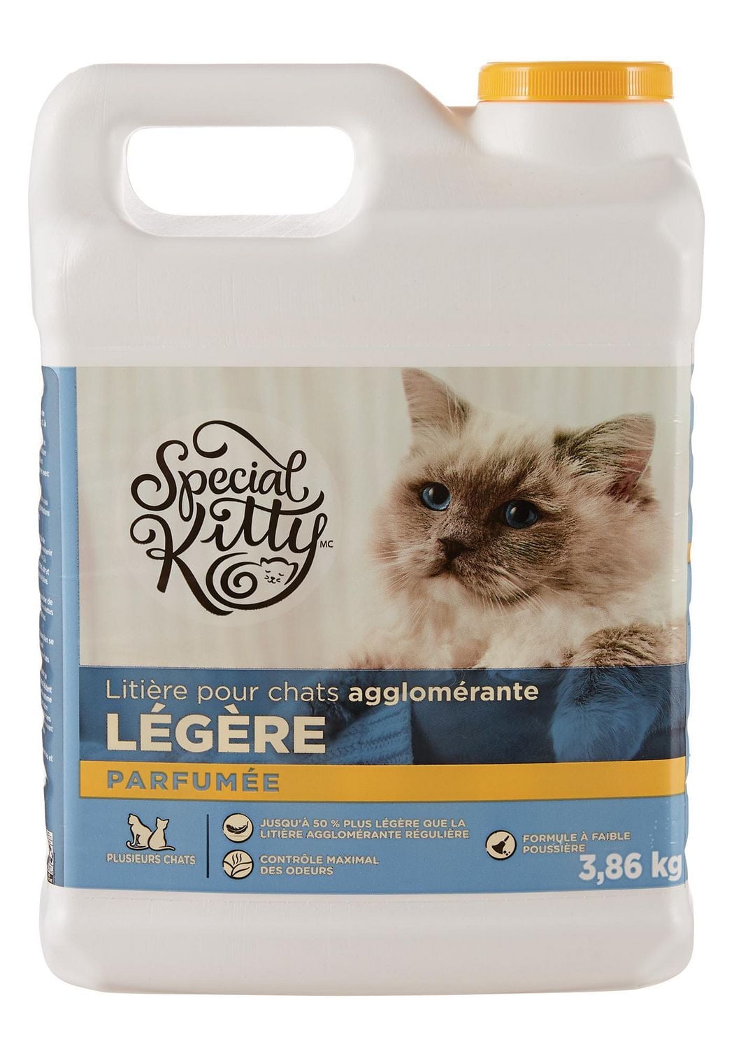 Litière agglomérante poids léger parfumée multi-chats Special Kitty 3,86 kg