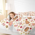 thumbnail image 3 of Erosebridal Cute Capybaras Full Size Comforter Sets 3 Pieces For Teens,Funny Food Bubble Tea Hamburger Dessert Animal Bedding Sets For Kids Boy Girls,Ultra Soft Home Decor, 3 of 7