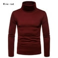 thumbnail image 2 of xiaxaixu Men Winter Pullover, Turtle Neck T-shirt, Solid Color Slim Fit Tops, 2 of 5