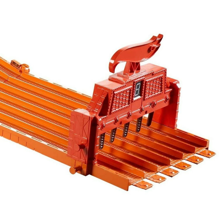 Hot Wheels - Super 6-Lane Raceway Track Set - Orange, Multi-Lane