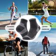 thumbnail image 5 of LWFBDTK Women Crew Athletic Socks, 5-Pairs, Cushioned Athletic Running Socks, Breathable Casual Long Socks, Size L (9-12.5), Black, 5 of 7