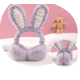 thumbnail image 5 of Orejeras de conejo de otoño e invierno, orejeras cálidas, orejeras plegables, orejeras de felpa para niña linda (púrpura) JAMW Sencillez, 5 of 5
