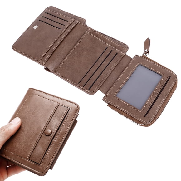 Cartera Para Hombre, Cartera Vintage De Cuero PU Texturizada Para Regalo